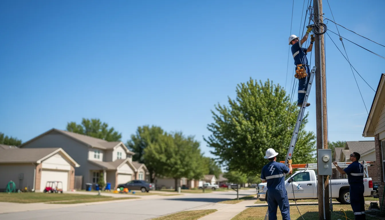 Residential electrician providing installation services in Paul, ID